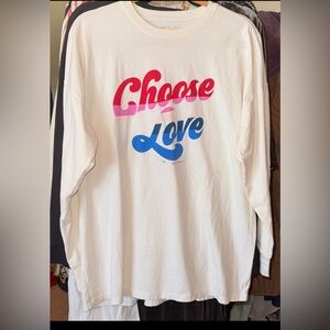 SPIRITUAL GANGSTER CHOOSE LOVE RAGLAN OVERSIZED, NWT